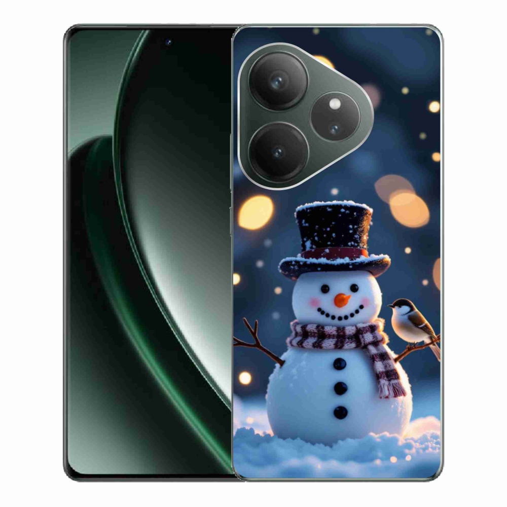 mmCase gél tok a Realme GT 6 5G/GT 6T 5G készülékhez – karácsonyi hóember