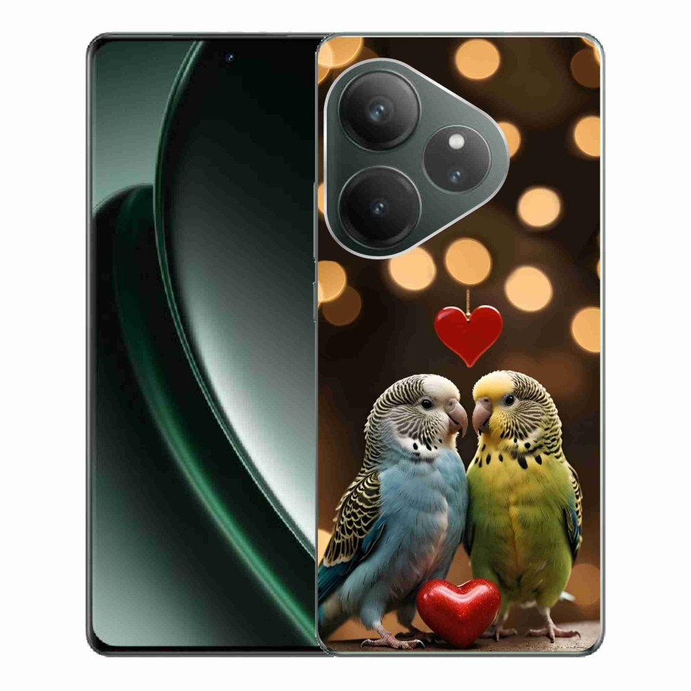 mmCase géltok a Realme GT 6 5G/GT 6T 5G készülékekhez – szerelmes papagájok