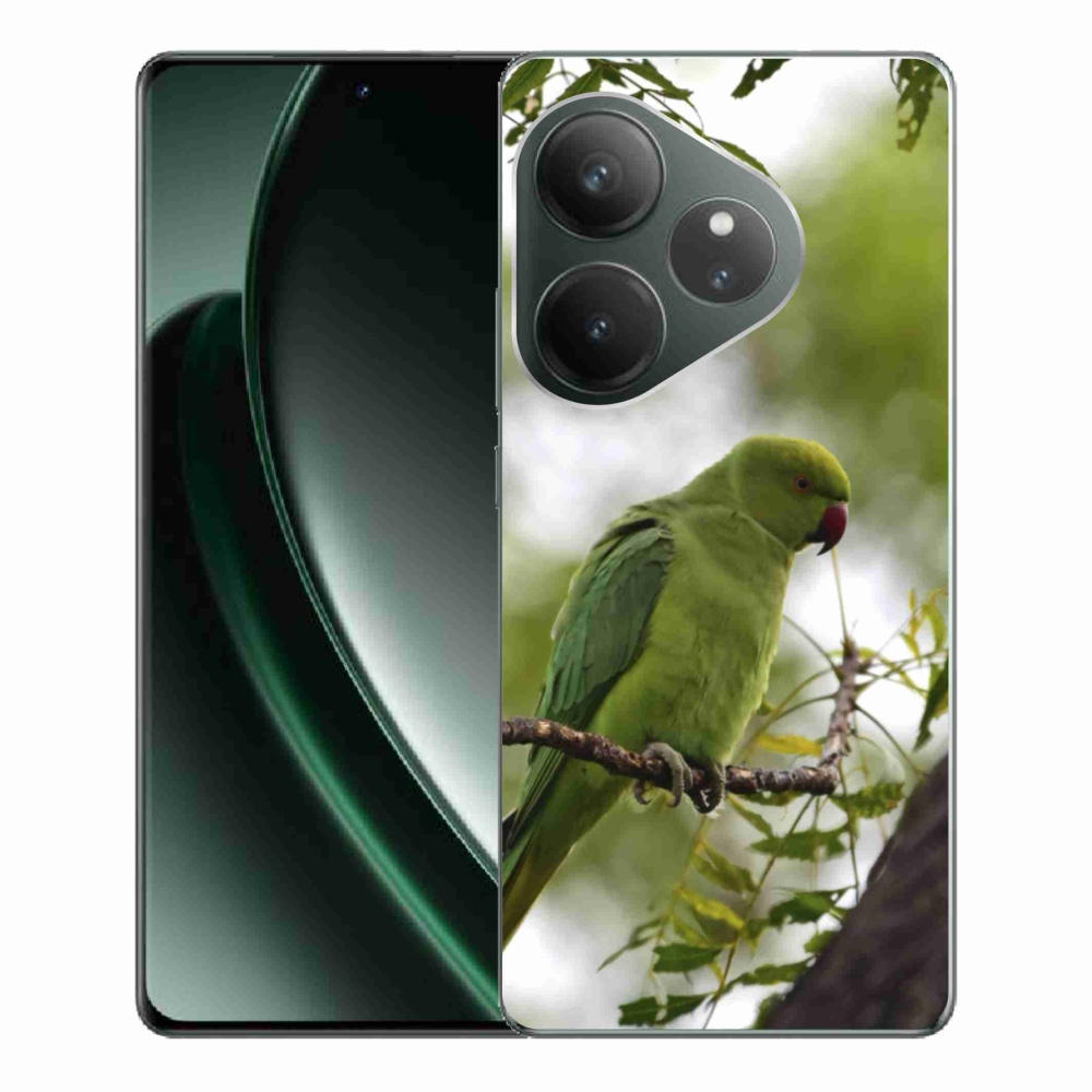 mmCase géltok a Realme GT 6 5G/GT 6T 5G készülékhez – zöld papagáj