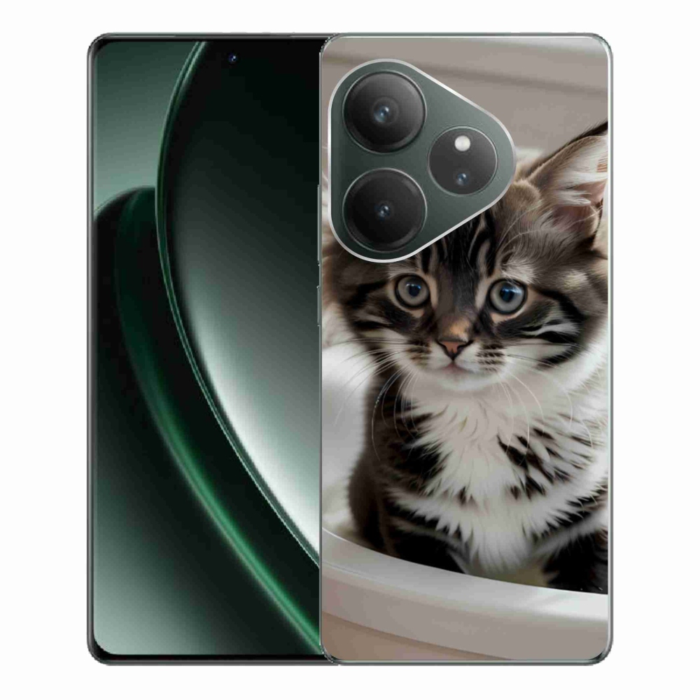 mmCase gél tok a Realme GT 6 5G/GT 6T 5G készülékhez – kíváncsi cica