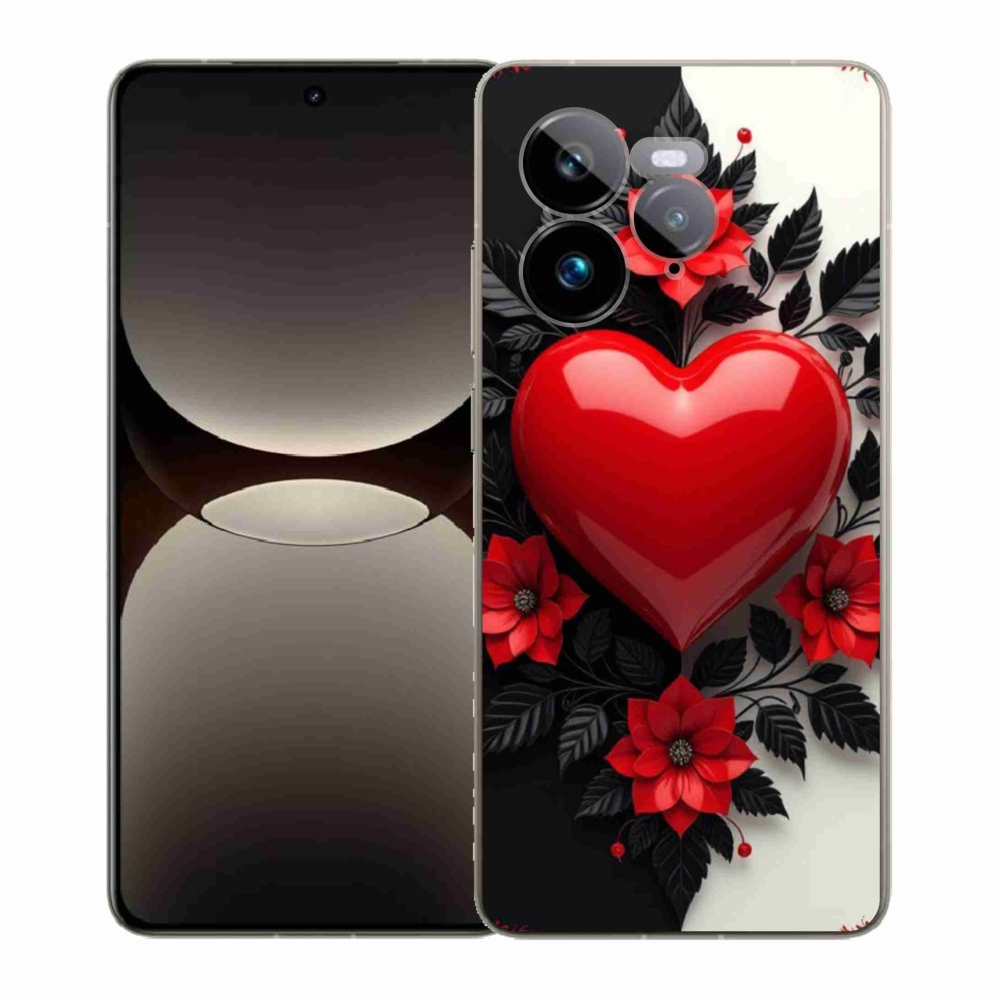 mmCase gél tok a Realme GT 7 Pro 5G-hez – piros szív