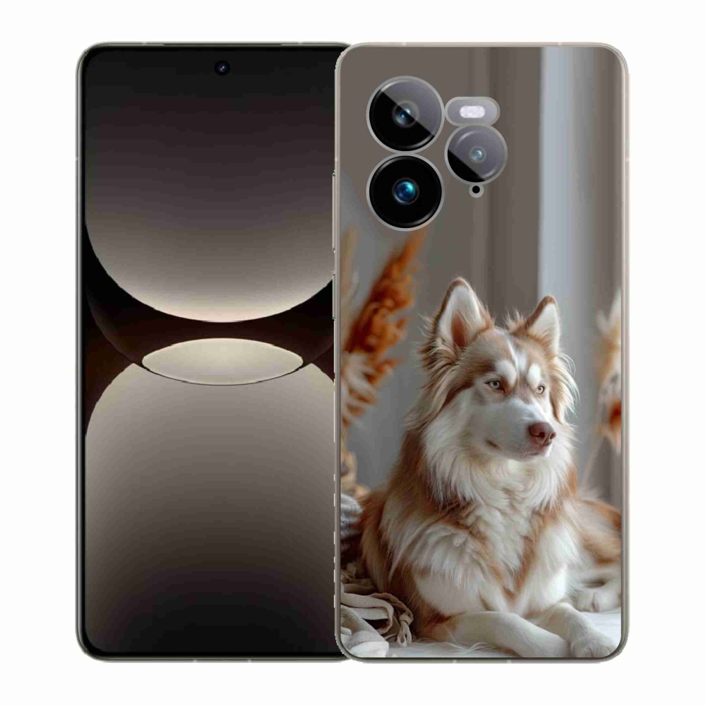mmCase gél tok a Realme GT 7 Pro 5G-hez – nyugodt szibériai husky