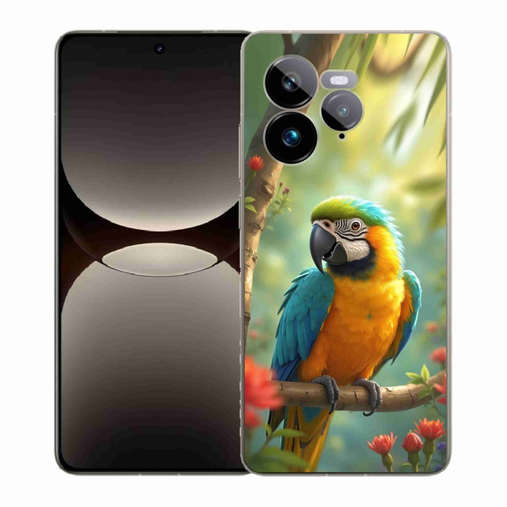 mmCase gél tok a Realme GT 7 Pro 5G-hez – kék-sárga ara papagáj