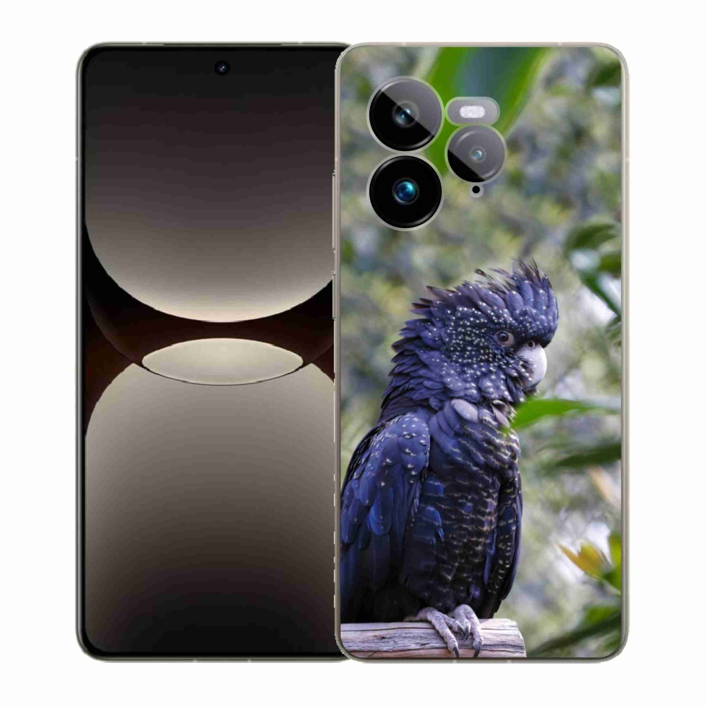 mmCase gél tok a Realme GT 7 Pro 5G-hez – fekete kakadu papagáj