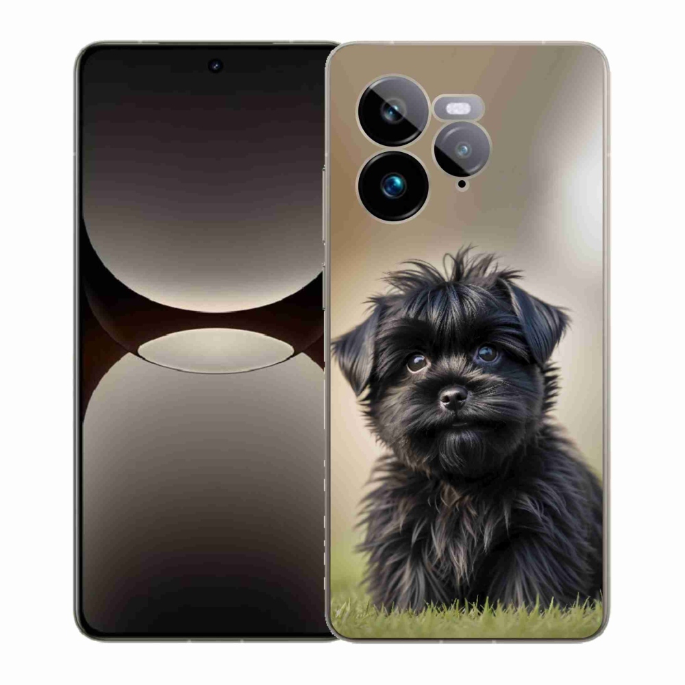 mmCase gél tok a Realme GT 7 Pro 5G-hez – aranyos fekete kutyus