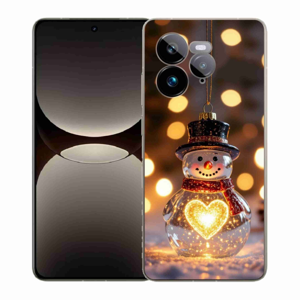 mmCase gél tok a Realme GT 7 Pro 5G-hez – világító karácsonyi hóember