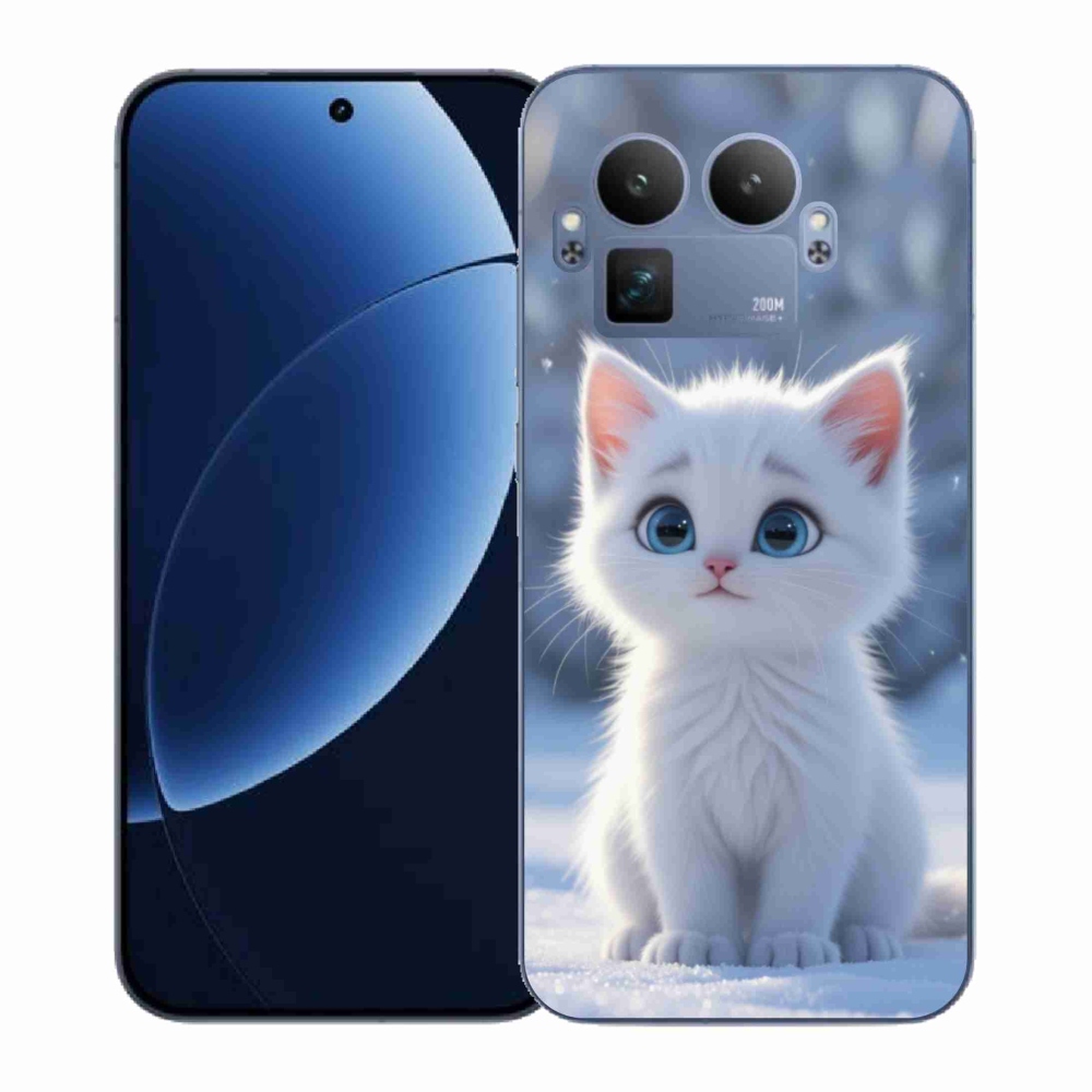 Gél borítás mmCase a Realme GT 8 Pro 5G-re - fehér cica 3