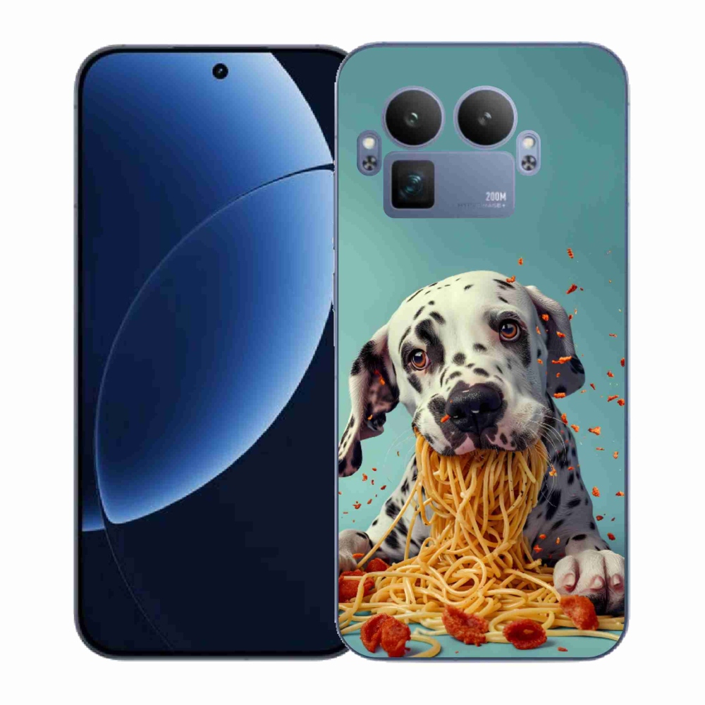Gél borítás mmCase a Realme GT 8 Pro 5G számára - Dalmát és spagetti