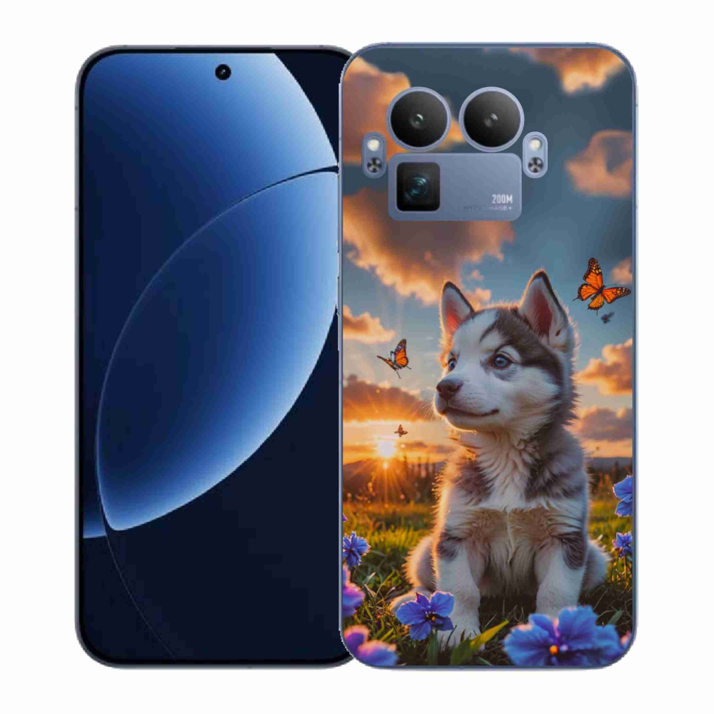 Gél borítás mmCase a Realme GT 8 Pro 5G-n - husky naplementében