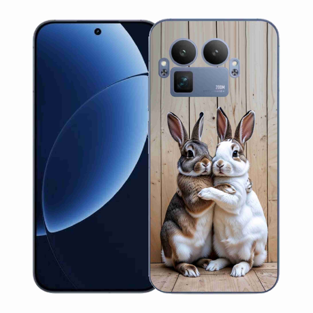 Zselés borítás mmCase a Realme GT 8 Pro 5G számára - nyúlpár