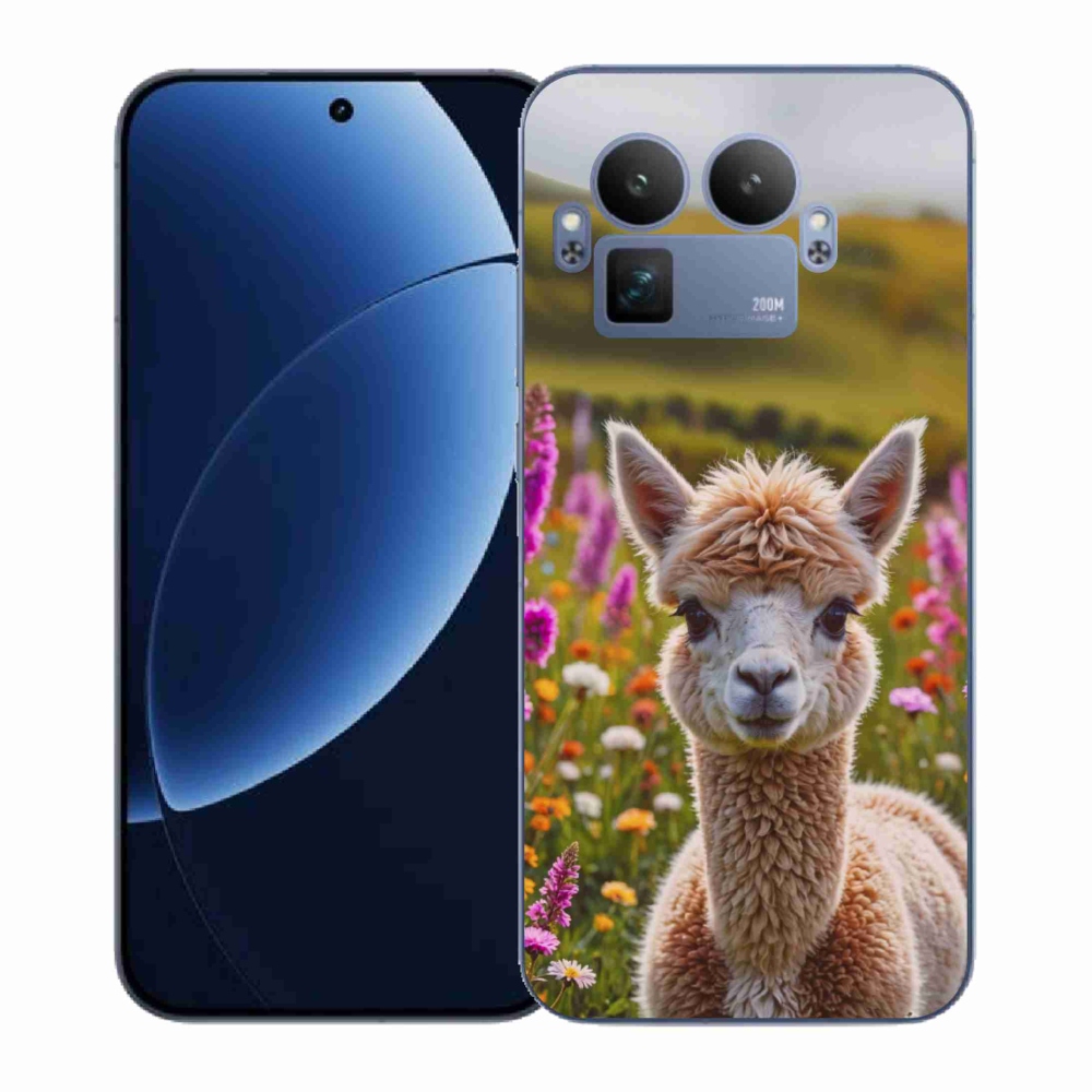 Gél borítás mmCase a Realme GT 8 Pro 5G számára - láma a réten