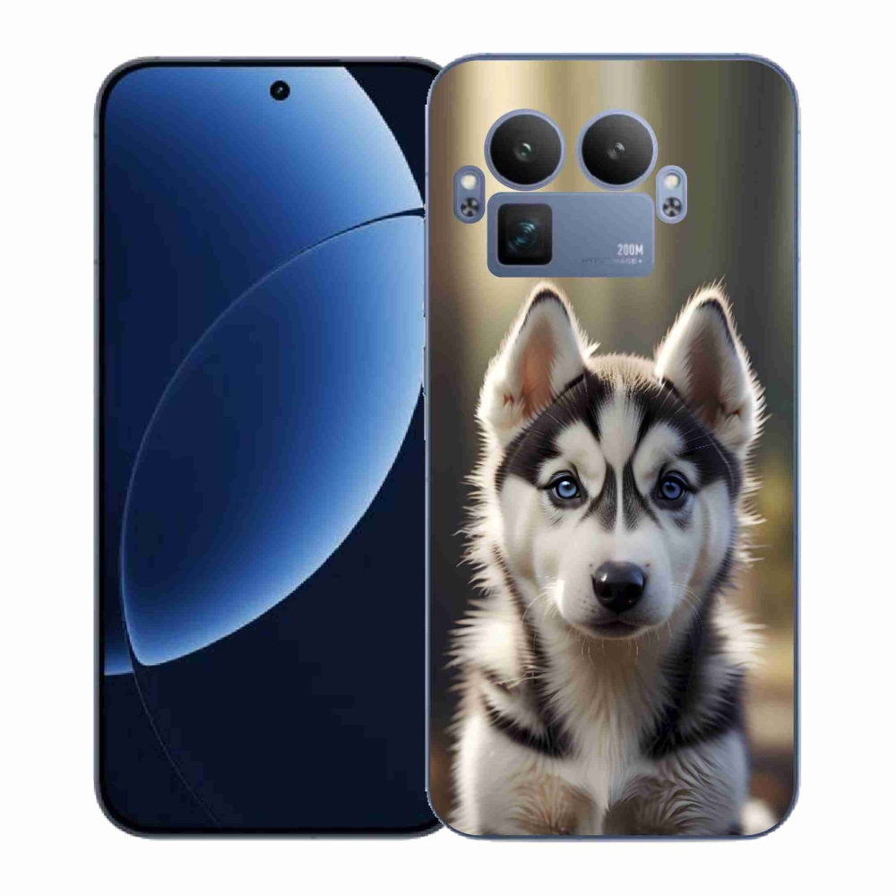 Gél borítás mmCase a Realme GT 8 Pro 5G számára - aranyos szibériai husky