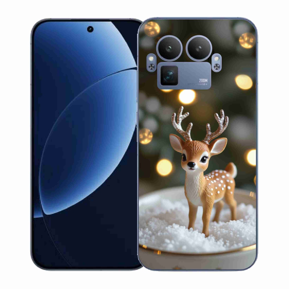 Gél borítás mmCase a Realme GT 8 Pro 5G számára - aranyos karácsonyi szarvasok