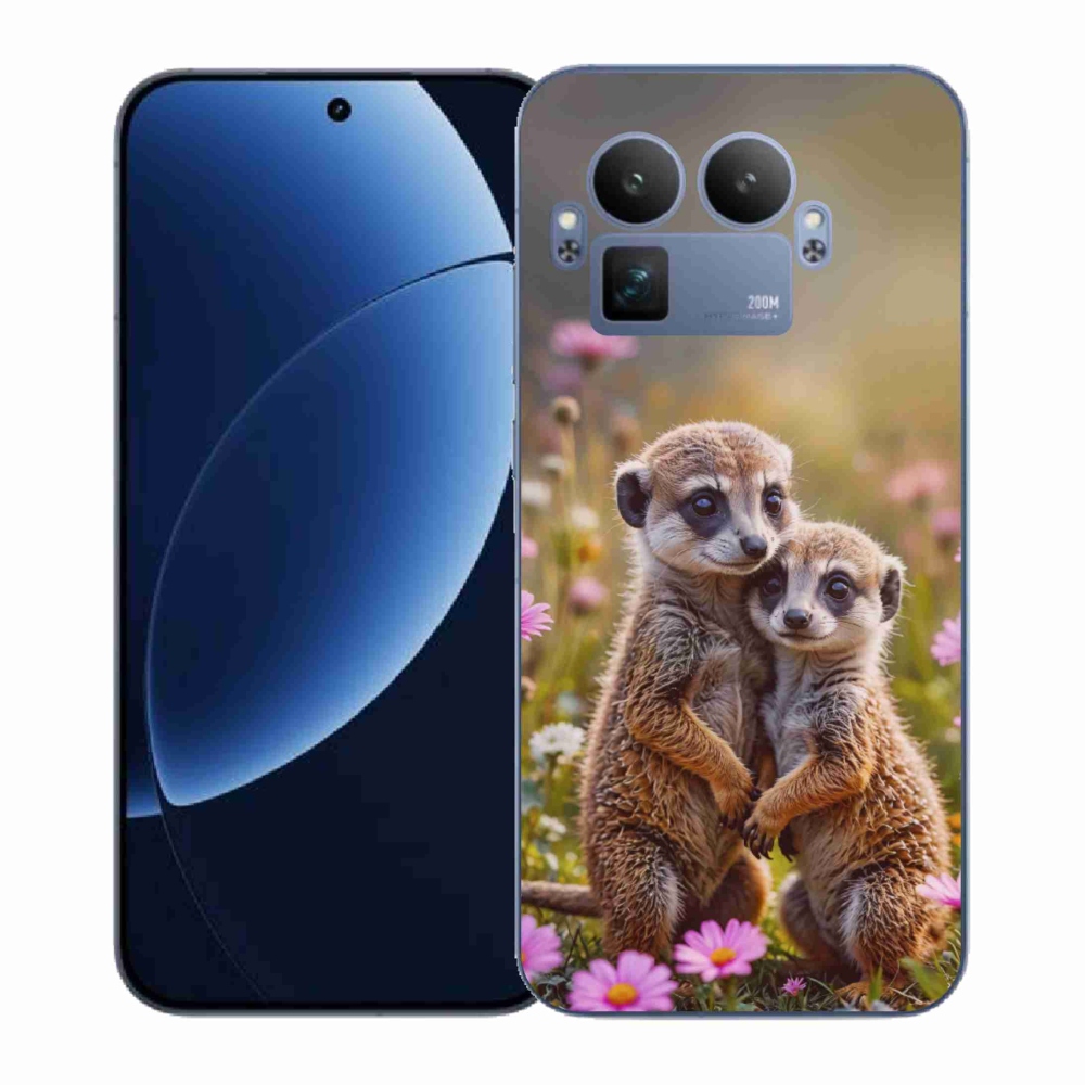 Gél borítás mmCase a Realme GT 8 Pro 5G-n - szurikátikus duó