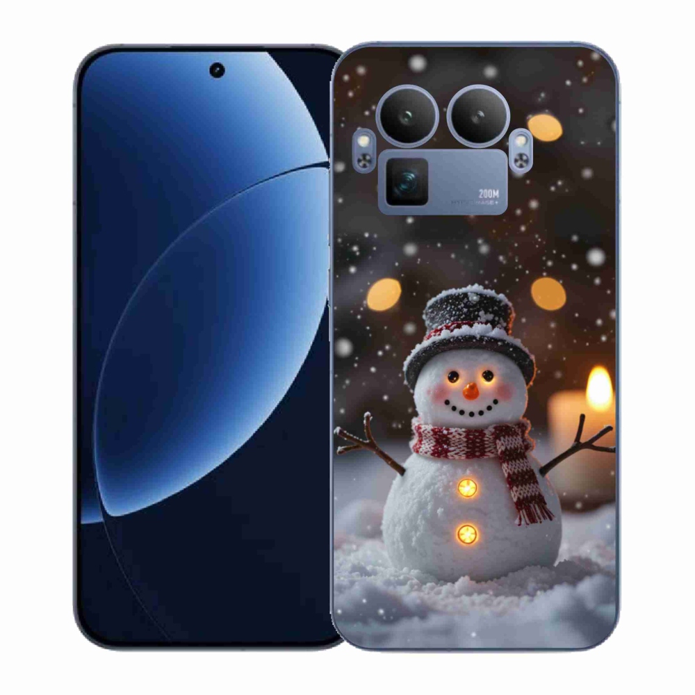 Gél borítás mmCase a Realme GT 8 Pro 5G-n - boldog hóember