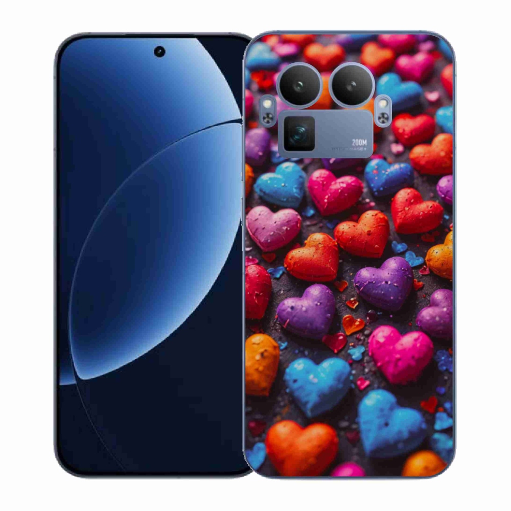 Gél borítás mmCase a Realme GT 8 Pro készülékhez - színes szív