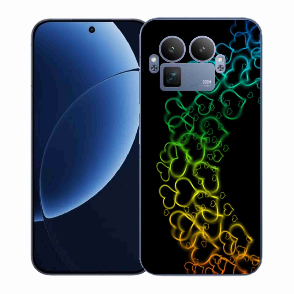 Gél borítás mmCase a Realme GT 8 Pro készülékhez - színes szívek