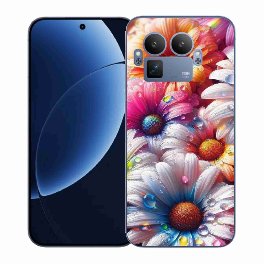 Gél borítás mmCase a Realme GT 8 Pro készülékhez - színes margaréták