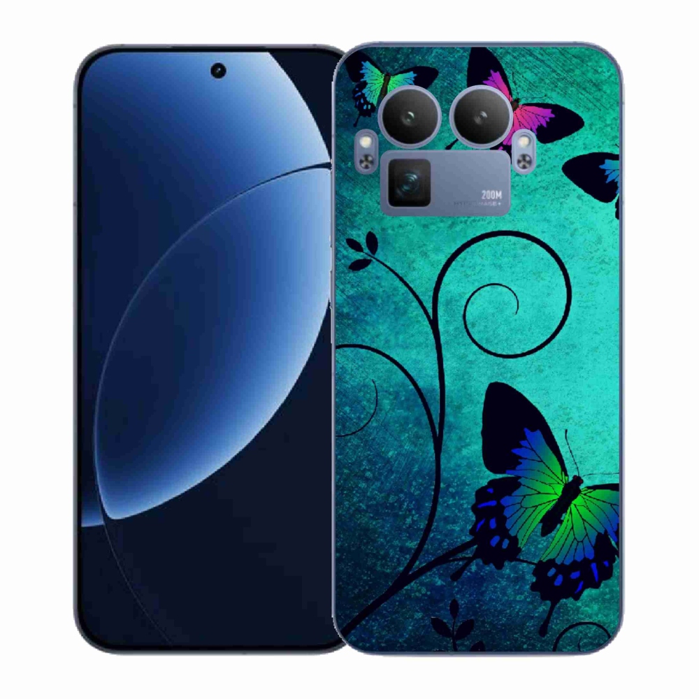 Gél borítás mmCase a Realme GT 8 Pro készülékhez - színes pillangók