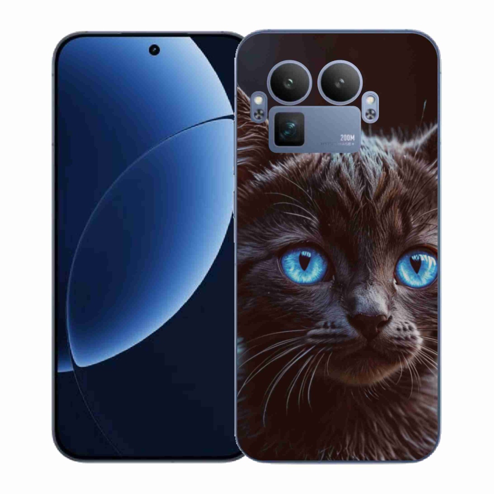 Gél borítás mmCase a Realme GT 8 Pro készülékhez - fekete cica 2