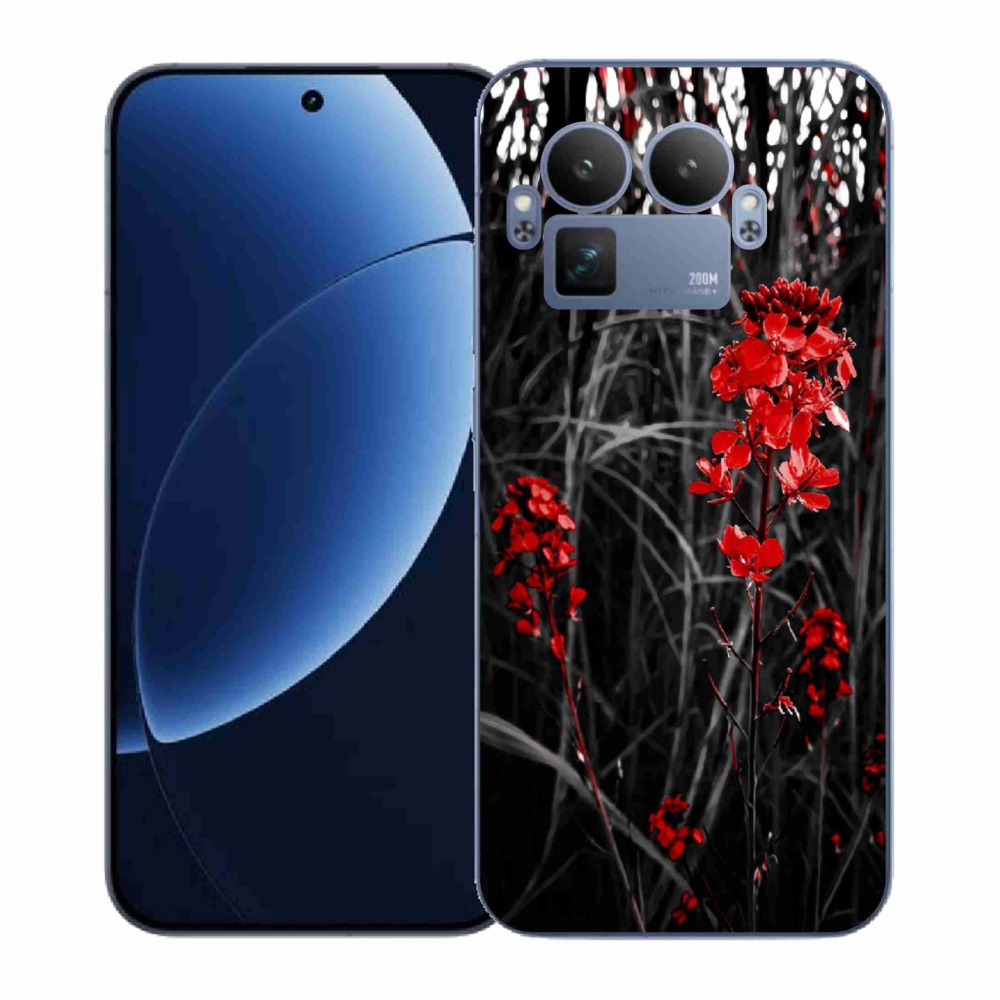 Gél borítás mmCase a Realme GT 8 Pro - piros növényen