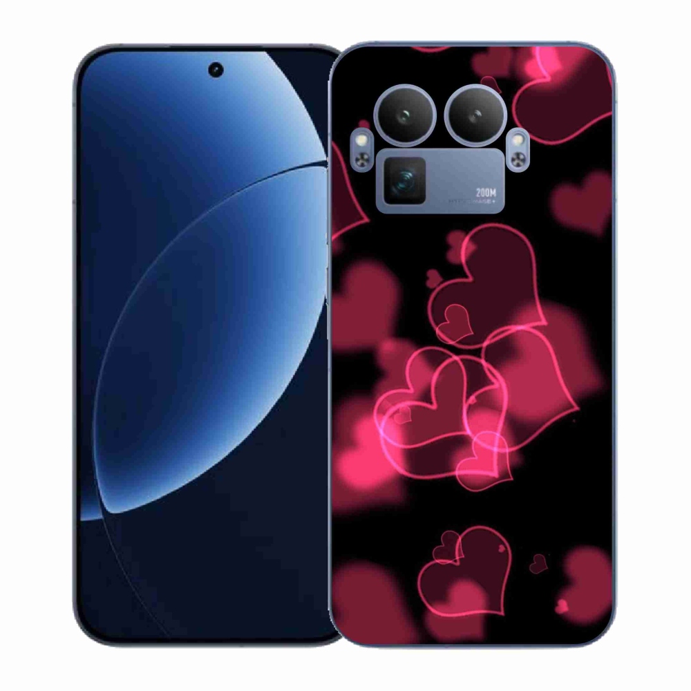 Gél borítás mmCase a Realme GT 8 Pro készülékhez - piros szívek