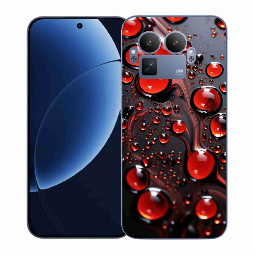 Gél borítás mmCase a Realme GT 8 Pro-hoz - piros csepp 2