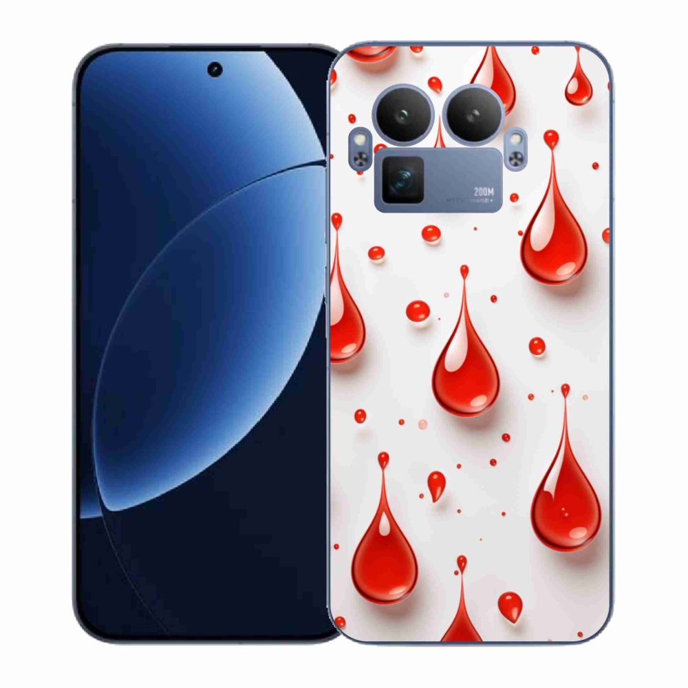 Gél borítás mmCase a Realme GT 8 Pro készülékhez - piros cseppek