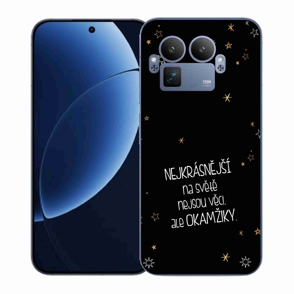 Gél borítás mmCase a Realme GT 8 Pro - Quote 4 fekete háttérrel