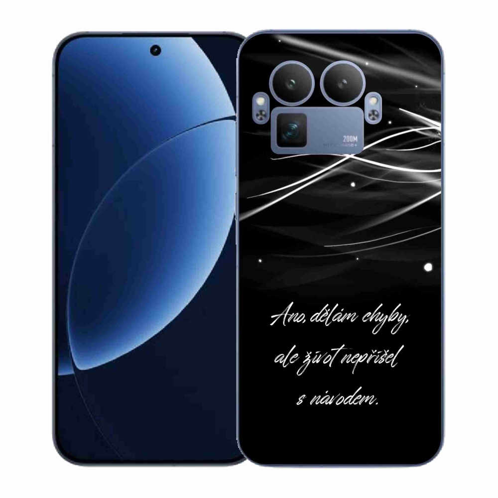 Gél borítás mmCase a Realme GT 8 Pro-n - idézem a fekete hátteret