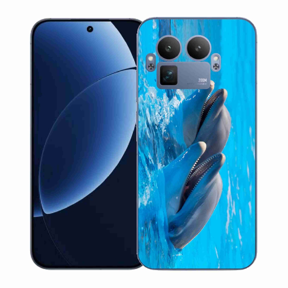 Gél borítás mmCase a Realme GT 8 Pro készülékhez - delfinek