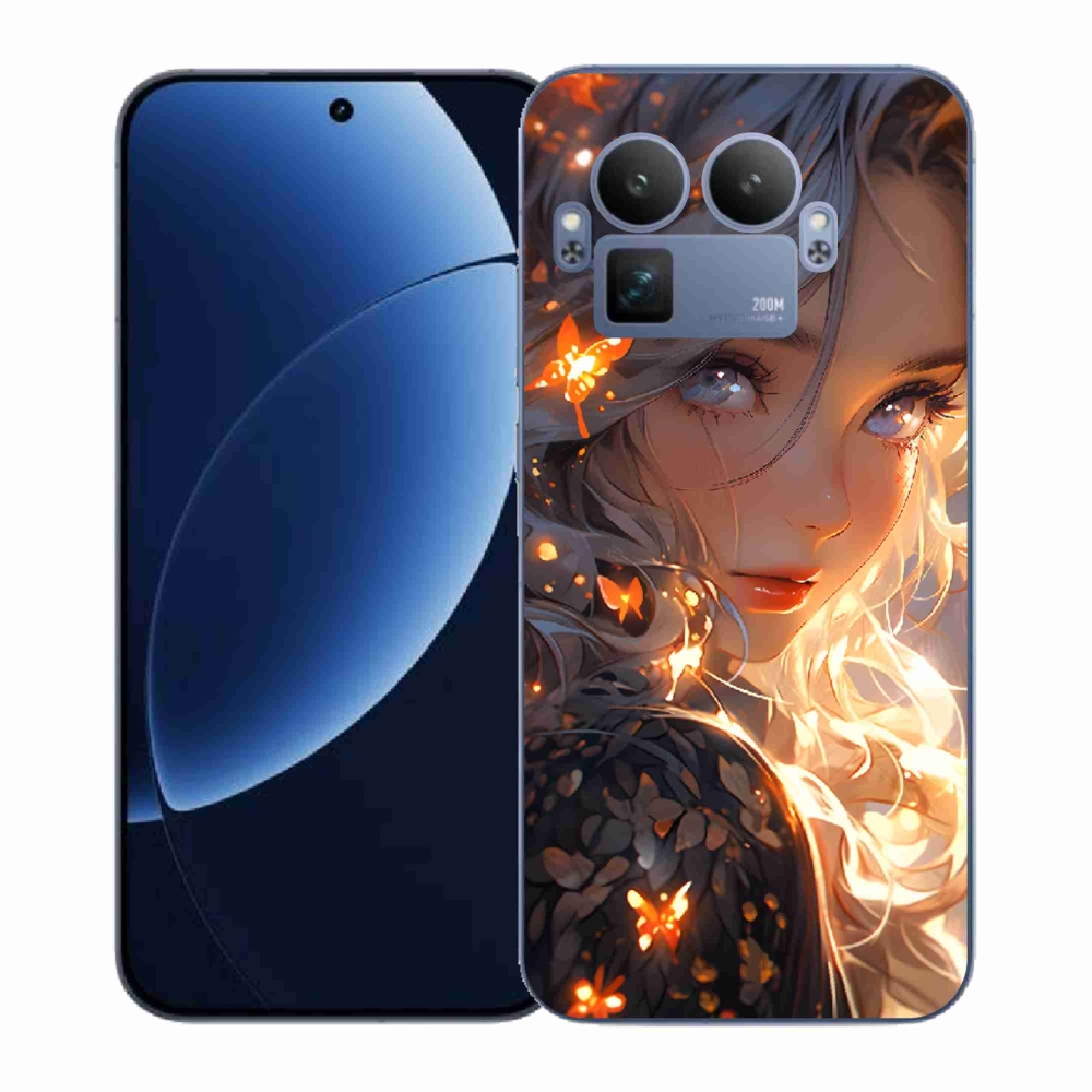 Gél borítás mmCase a Realme GT 8 Pro-n - lány és pillangók