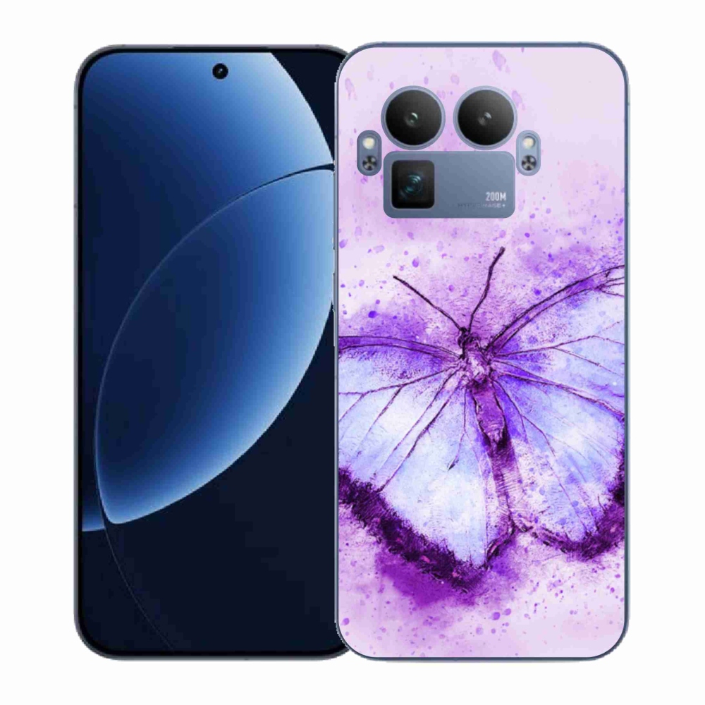 Gél borítás mmCase a Realme GT 8 Pro készülékhez - lila pillangó