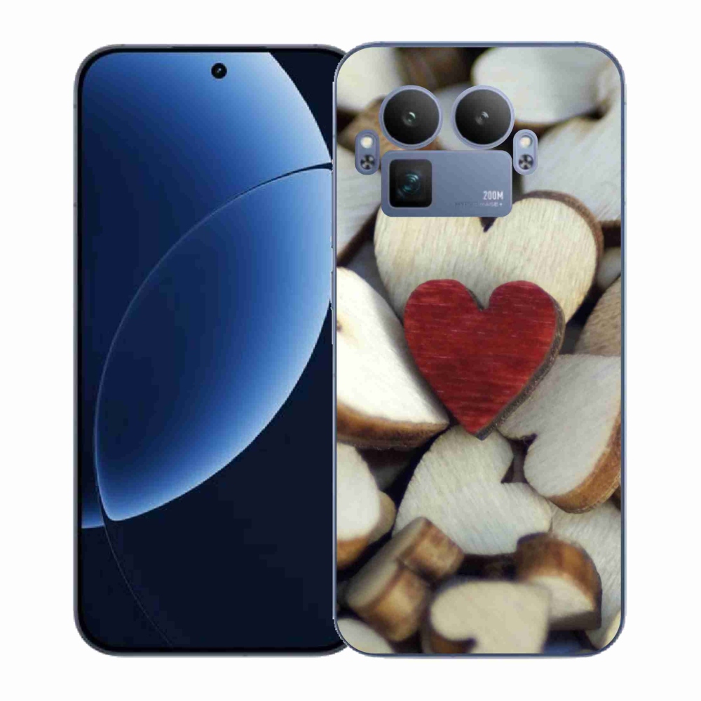 Gél borítás mmCase a Realme GT 8 Pro készülékhez - gravírozott piros szív