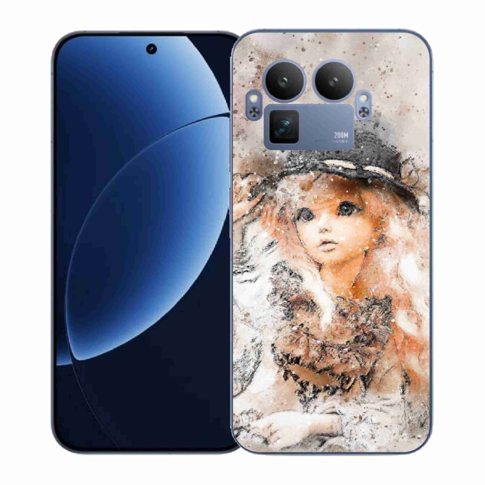 Gél borítás mmCase a Realme GT 8 Pro készülékhez - kislány kalapban