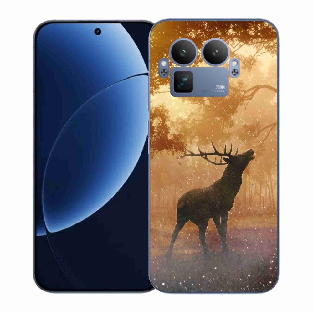 Zselés borítás mmCase a Realme GT 8 Pro számára - szarvas a szarvasbőgésben