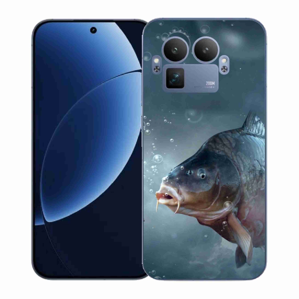 Gél borítás mmCase a Realme GT 8 Pro készülékhez - ponty és buborékok