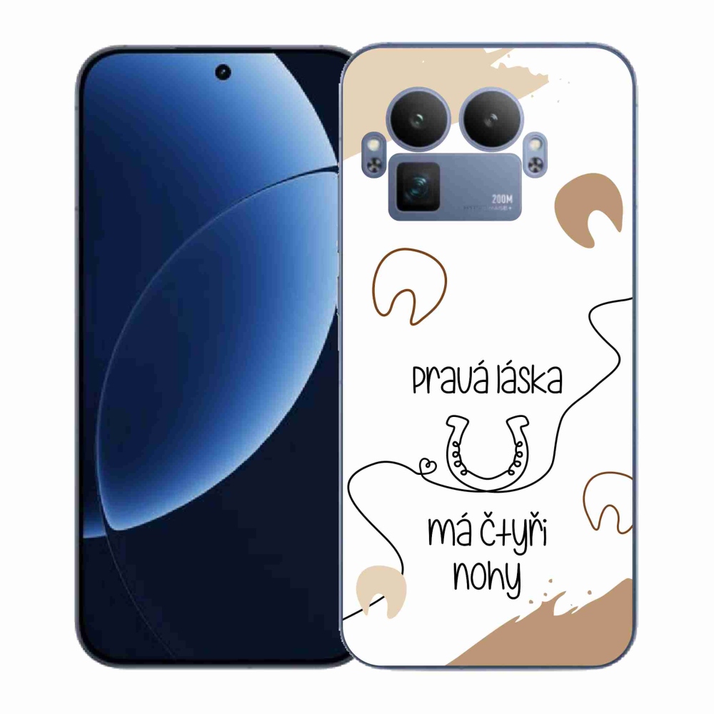 Gél borítás mmCase a Realme GT 8 Pro készülékhez - Ló motívum fehér háttér