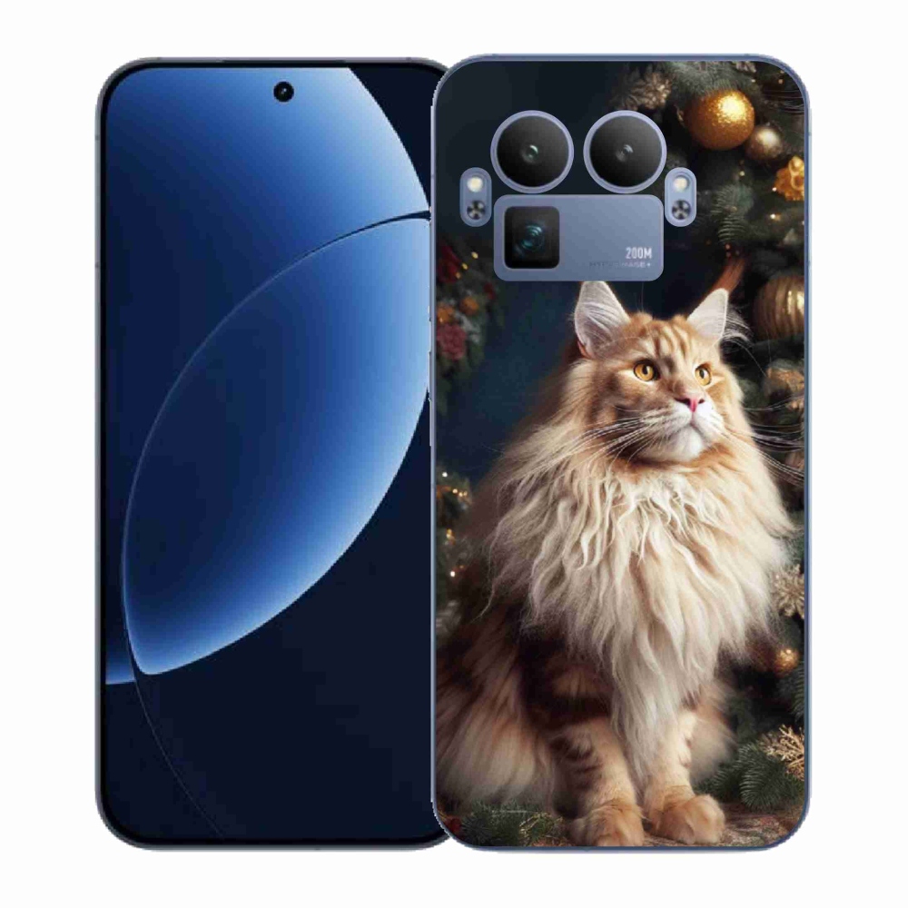 Gél borítás mmCase a Realme GT 8 Pro készülékhez - macska a fánál