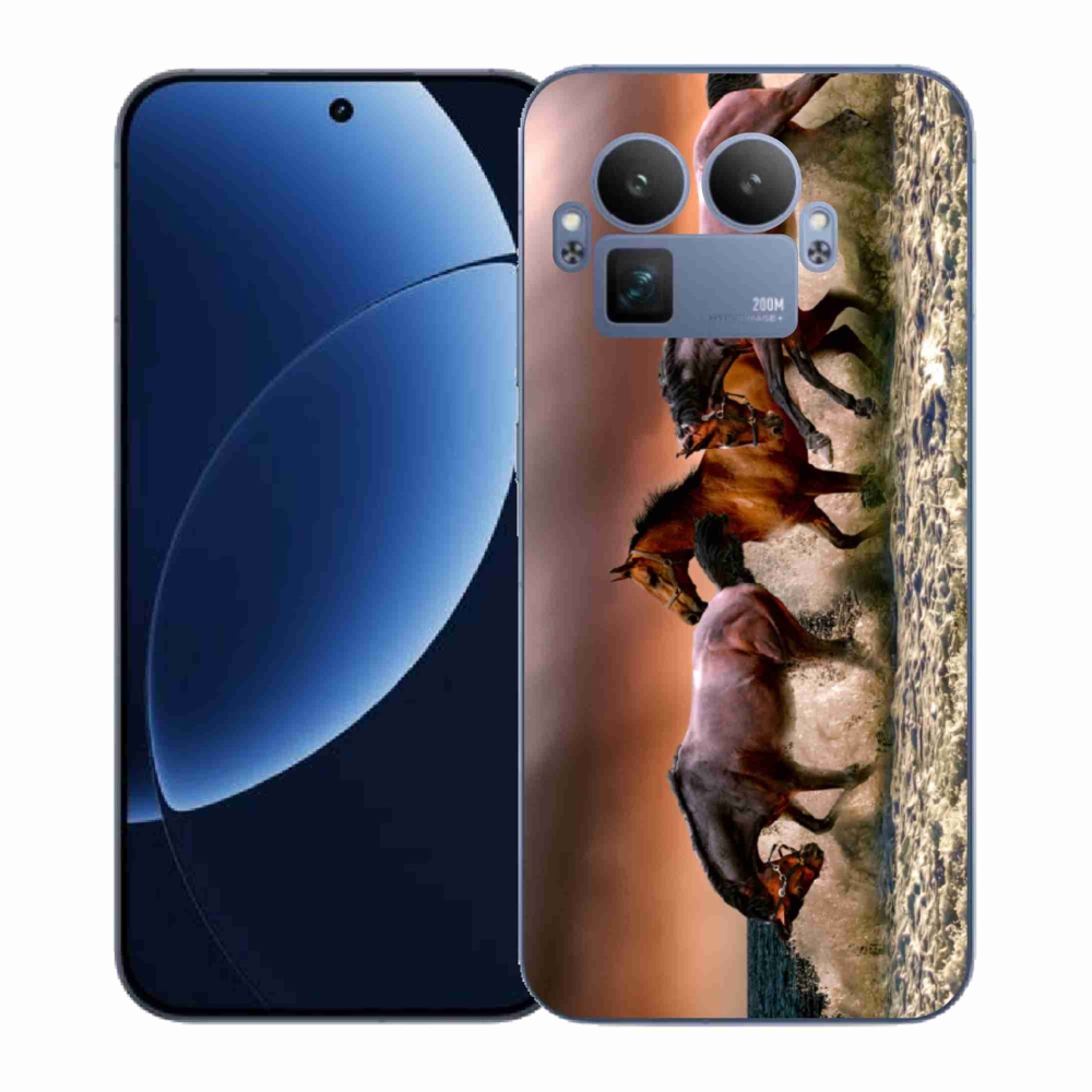 Zselés borítás mmCase a Realme GT 8 Pro-hoz - lovak 1