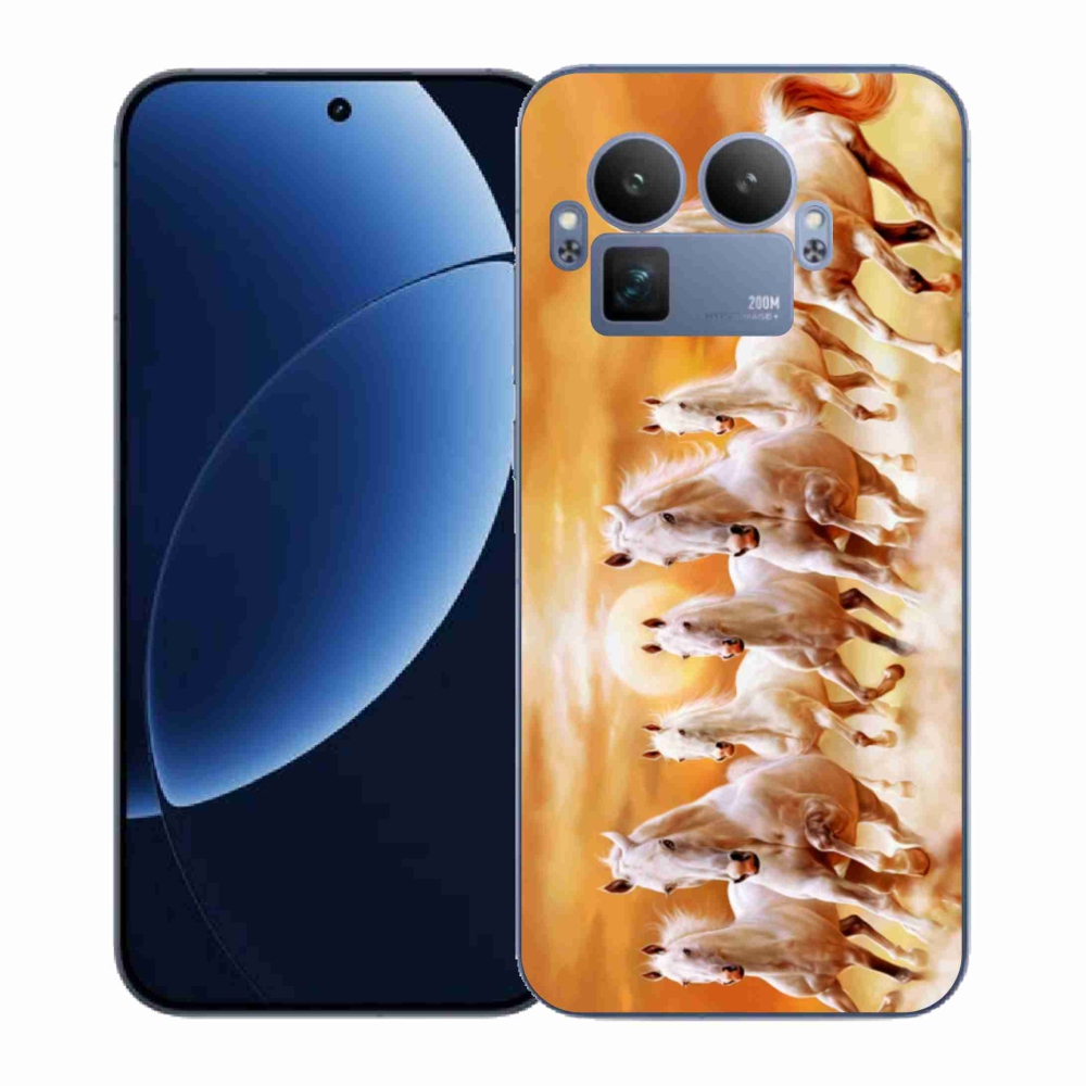 Zselés borítás mmCase a Realme GT 8 Pro-hoz - lovak 2