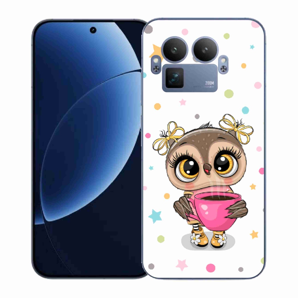 Gél borítás mmCase a Realme GT 8 Pro készülékhez - rajzfilm bagoly