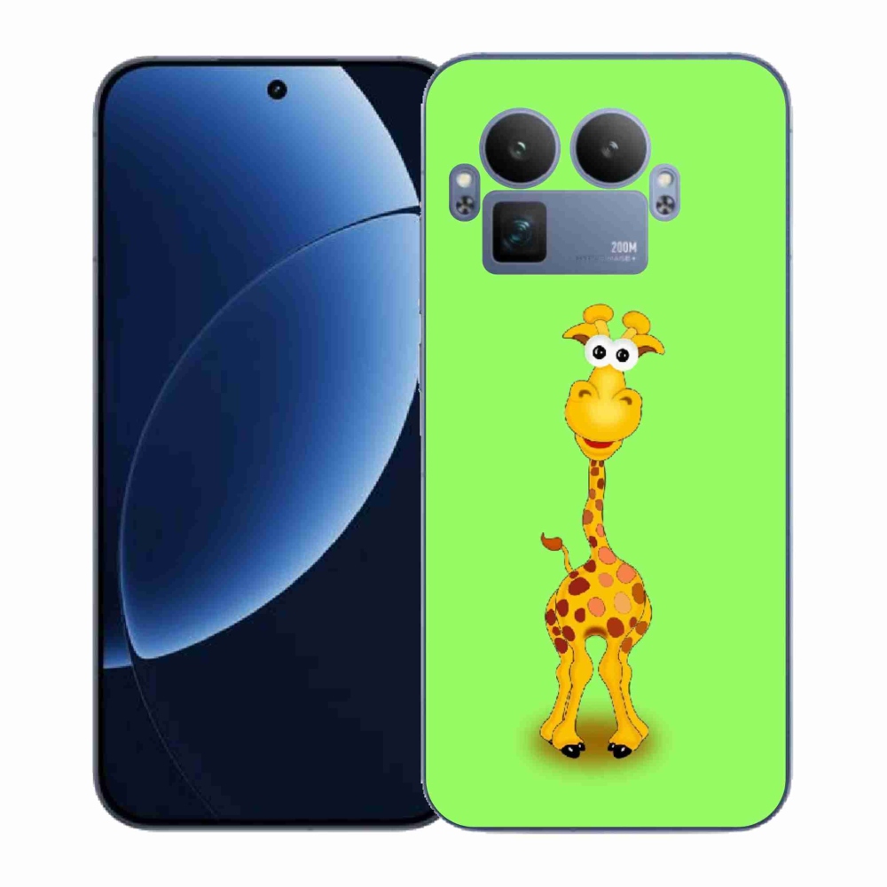 Zselés borítás mmCase a Realme GT 8 Pro készülékhez - rajzfilm zsiráf