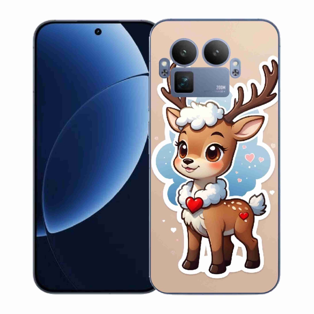 Gél borítás mmCase a Realme GT 8 Pro készülékhez - rajzfilm rénszarvas