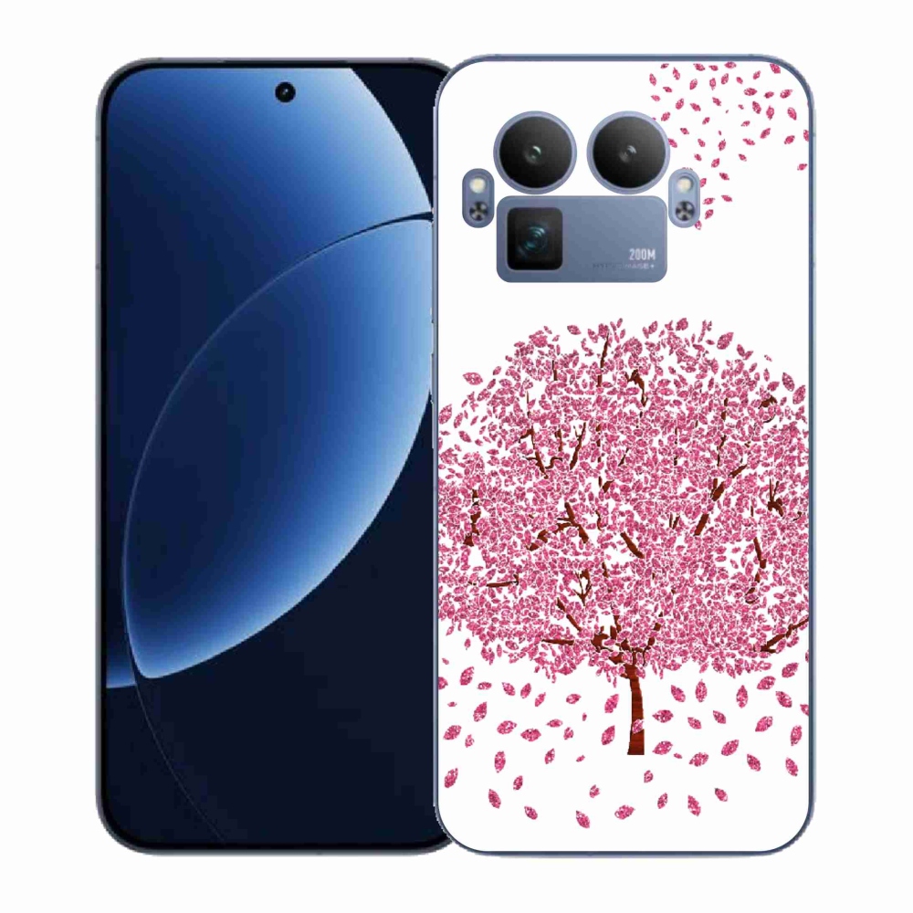 Gél borítás mmCase a Realme GT 8 Pro készülékhez - rajzfilmfa levelekkel