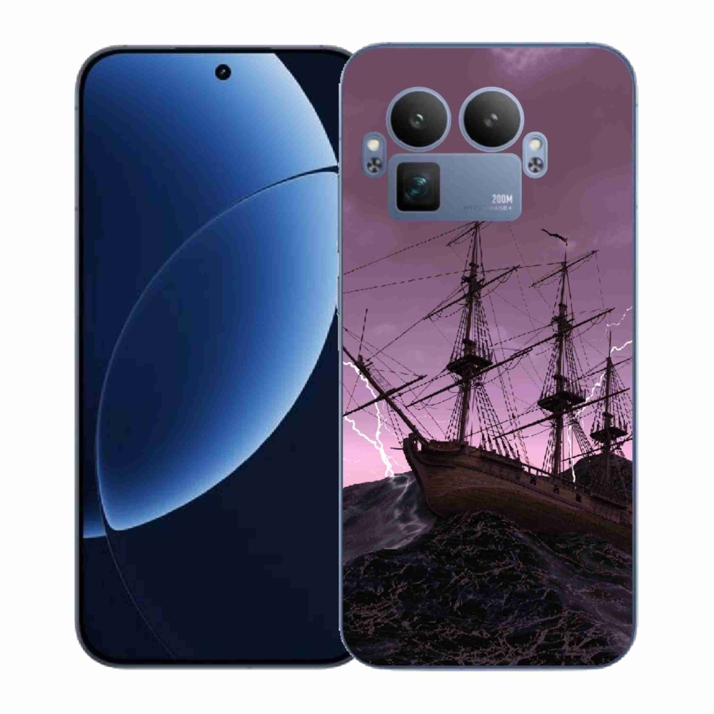 Zselés borítás mmCase a Realme GT 8 Pro számára - hajó a viharban