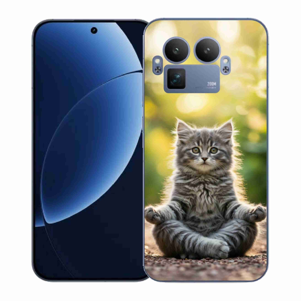 Gél borítás mmCase a Realme GT 8 Pro készülékhez - meditáló cica