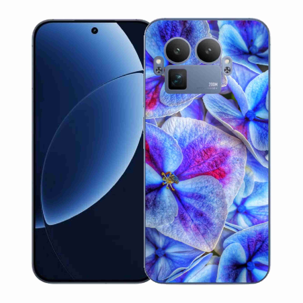 Gél védőhuzat mmCase a Realme GT 8 Pro készülékhez - kék virágok 1