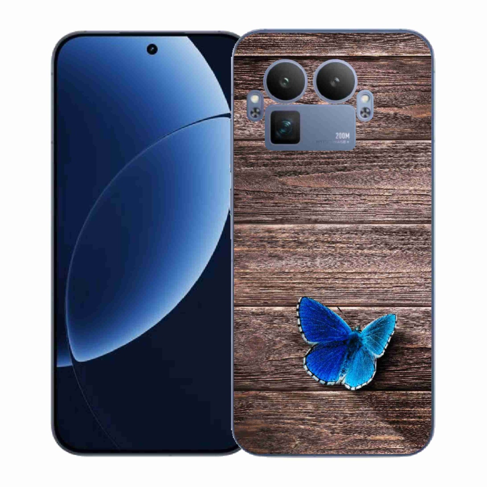 Zselés borítás mmCase a Realme GT 8 Pro készülékhez - kék pillangó 1