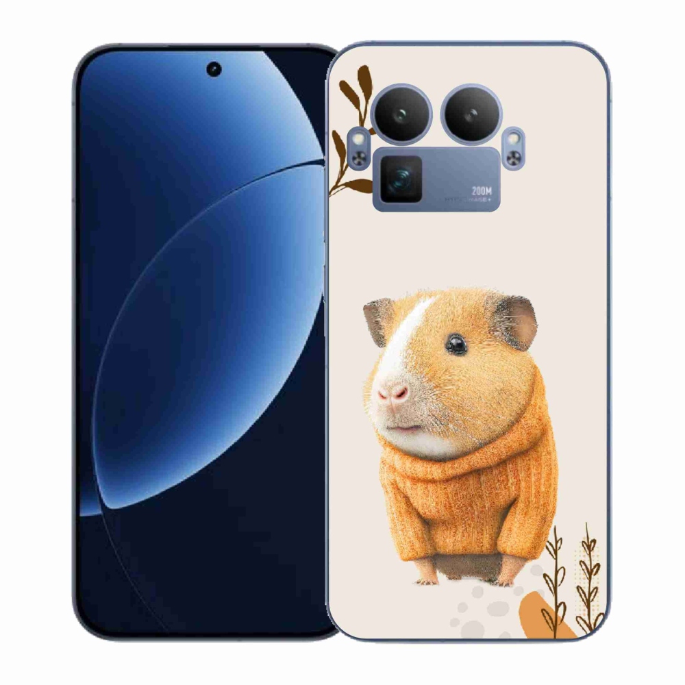 Gél borítás mmCase a Realme GT 8 Pro számára - tengerimalac a pulóverben